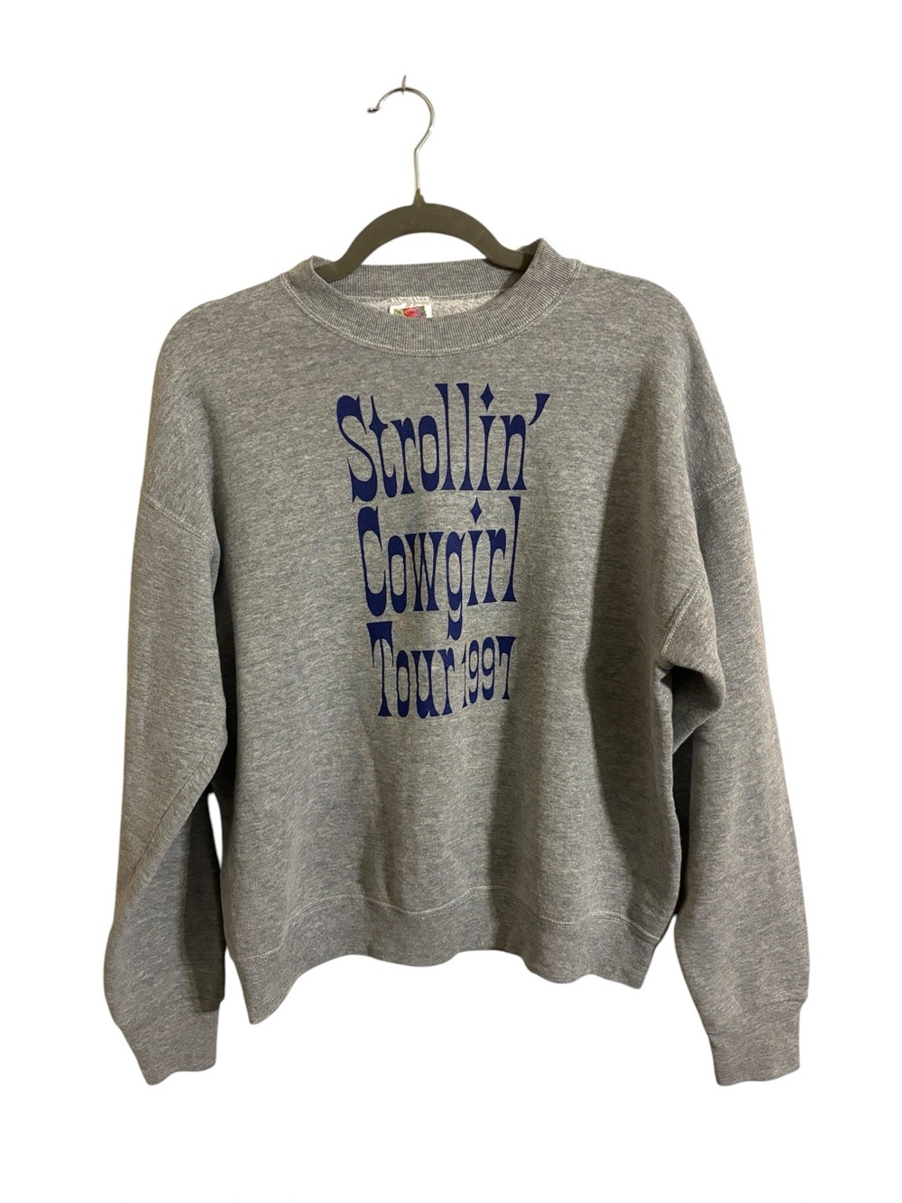 Vintage 90s Yumi Matsutoya Strollin Cowgirl Tour 1997 Tour Gray Sweatshirt Large
